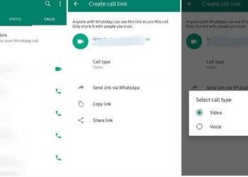 Cara buat tautan panggilan di WhatsApp