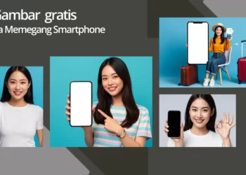 Gambar gratis Wanita Memegang Smartphone untuk desain konten