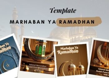 Template Ucapan Marhaban Ya Ramadhan Siap Pakai dan Bisa Diedit di Canva