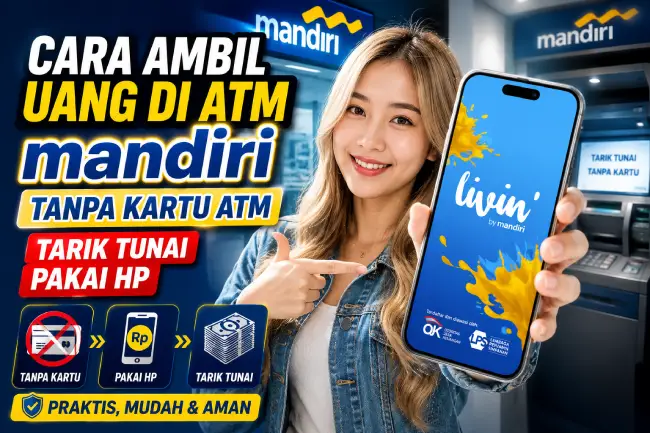 Cara Ambil Uang di ATM Mandiri Tanpa Kartu ATM dengan Mudah Lewat HP