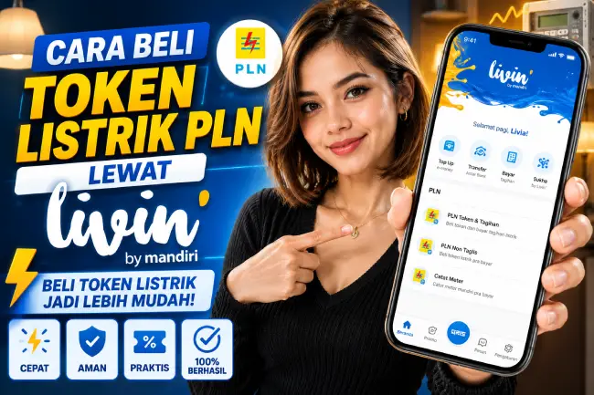 Cara Beli Token Listrik PLN Lewat Livin’ by Mandiri Terbaru