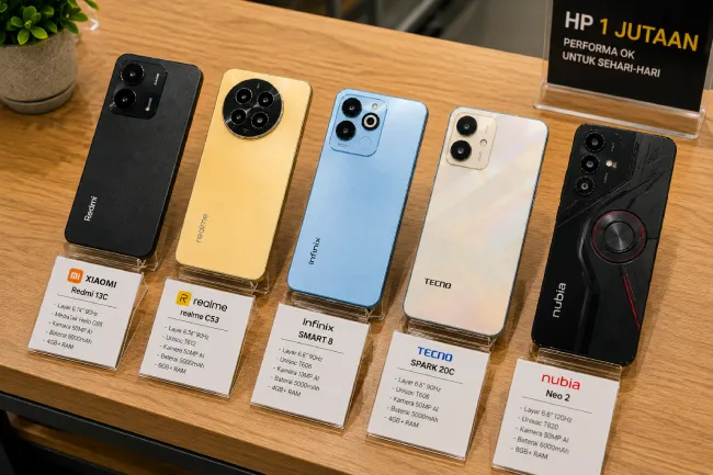 Rekomendasi HP 1 Juta Agustus 2026, Mana yang Paling Worth It?