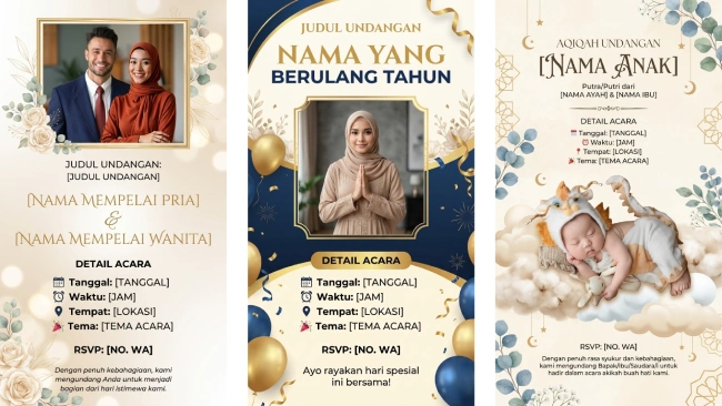 Prompt Buat Desain Kartu Undangan Digital yang Siap Pakai dalam hitungan detik