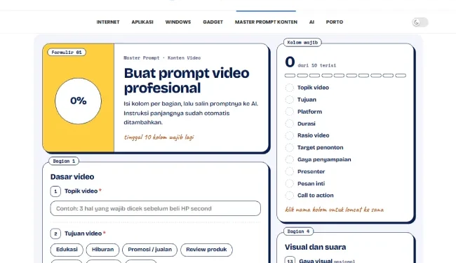 Master Prompt Konten
